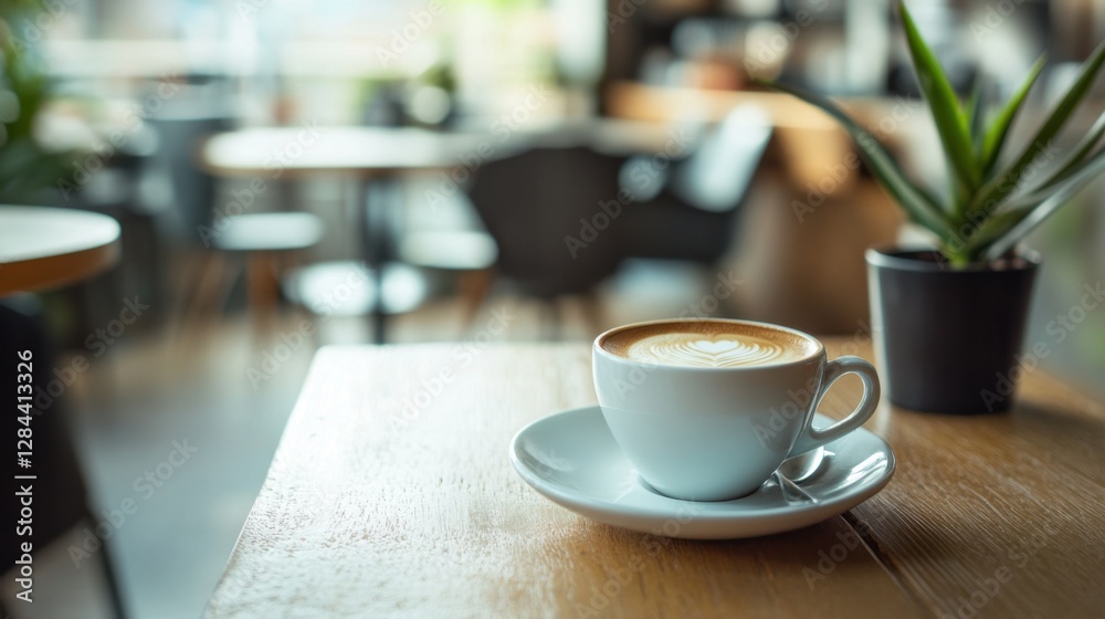 Moderate drinking with a cup of coffee at a rustic café. Featuring mindfulness and relaxation