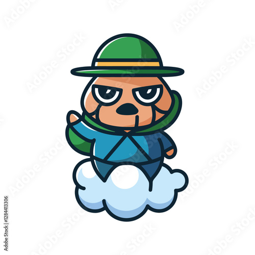 2d vector illustration for cartoon character design for kids and comic book stickers printing and cartoon movie 
