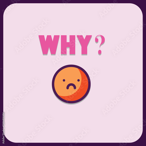 Why? A Minimalist Illustration of Sadness and Inquiry