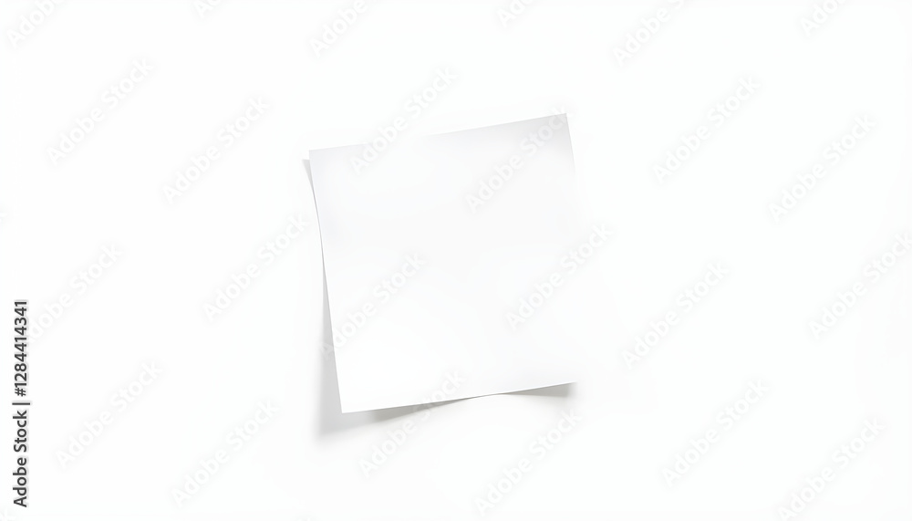 Blank sticky note on white background for reminders, to-do lists, or quick notes Blank sticky note on white background for reminders, to-do lists, or quick notes