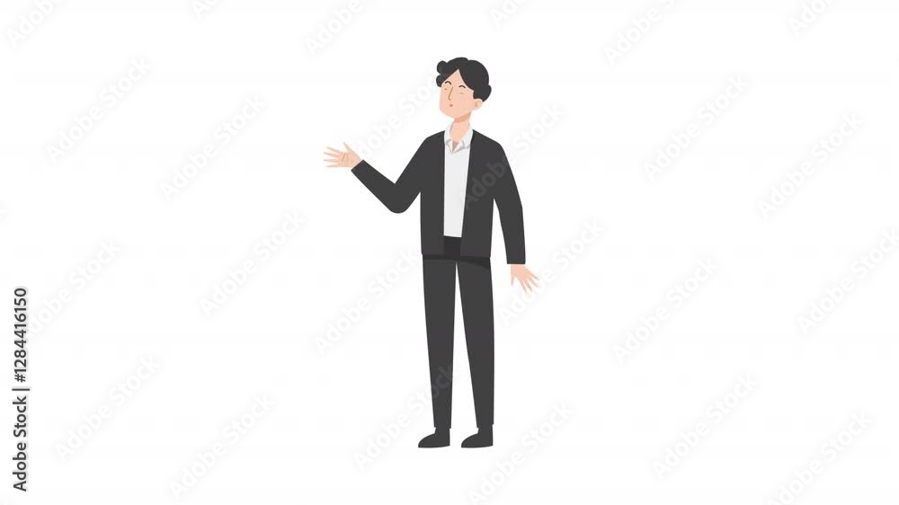 video man is standing and giving a lecture cartoon animation
video man is standing and giving a lecture cartoon animation