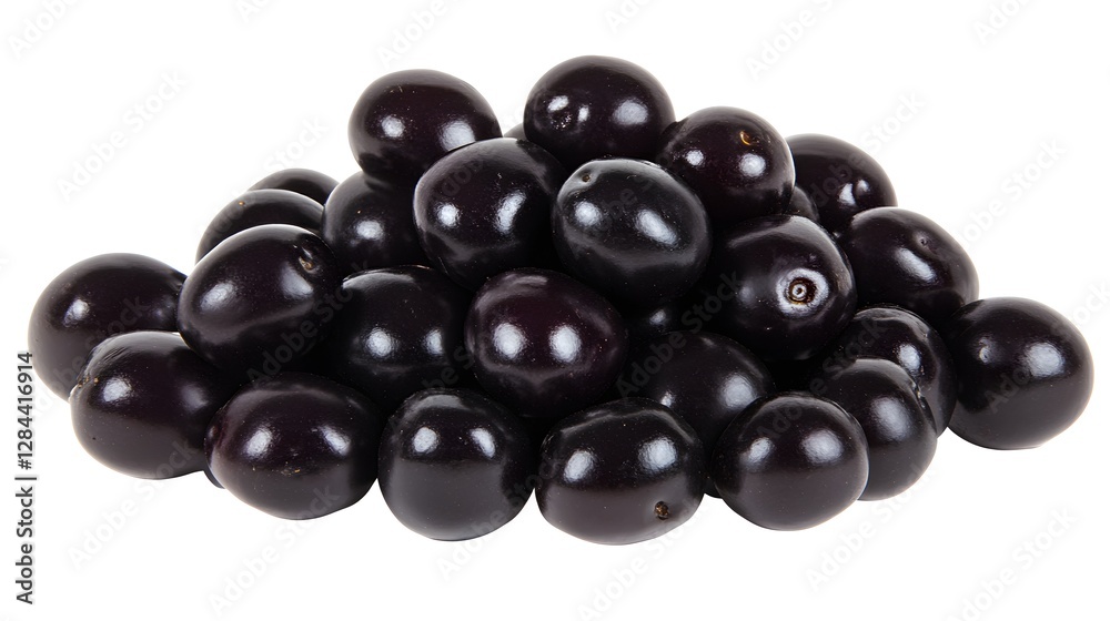 Fresh Organic Black Berries Piled High with a Glossy Surface and Vibrant Color
