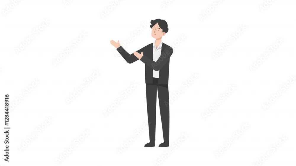 video man is standing and giving a lecture cartoon animation
video man is standing and giving a lecture cartoon animation