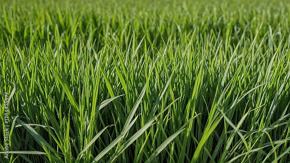 Vibrant Green Grass Blades, Lush Meadow Texture Vibrant Green Grass Blades, Lush Meadow Texture