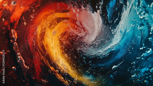 Wallpaper Mural Futuristic digital background with colorful vortex Torontodigital.ca