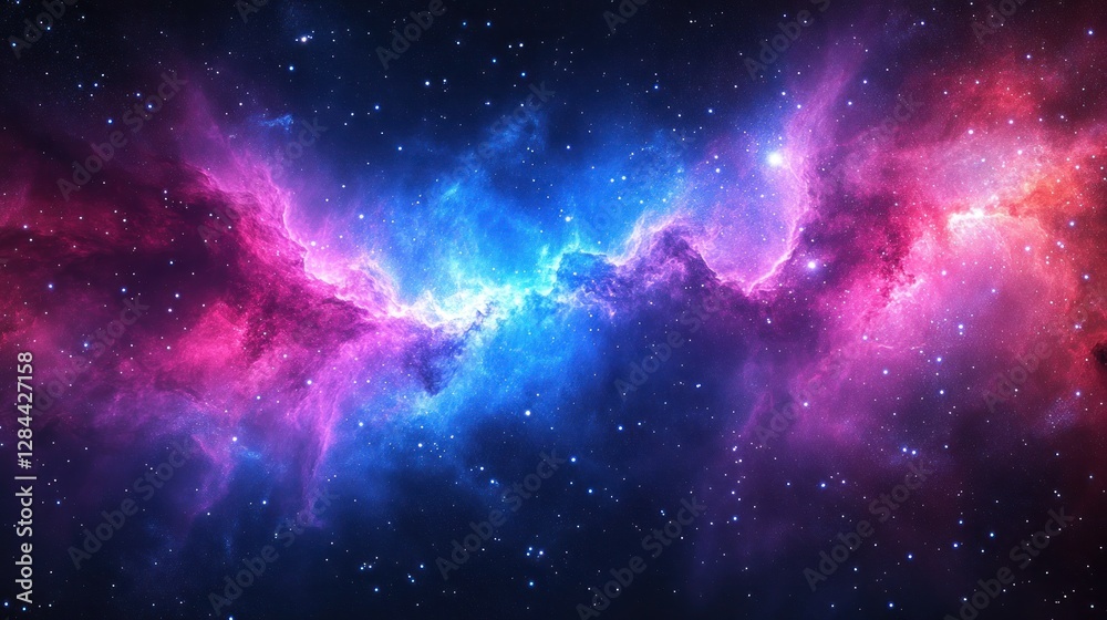 Fototapeta premium Colorful nebulae swirling in deep space