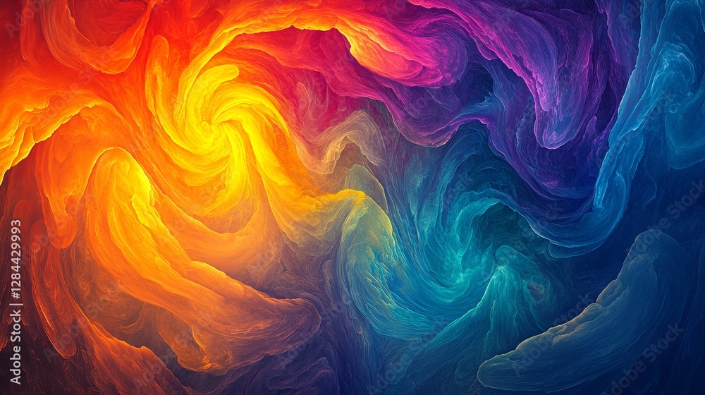 Obraz premium Futuristic digital background with colorful vortex
