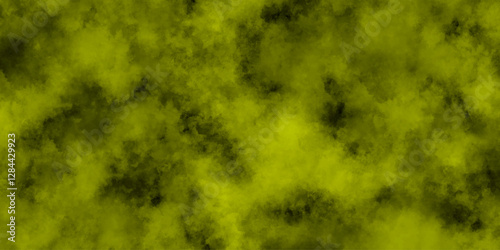 Abstract Green Smoke Texture Background with Dark Cloud Effect