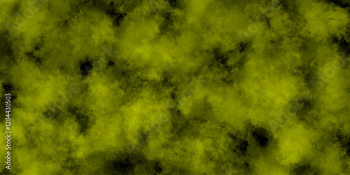 Abstract Green Smoke Texture Background with Dark Cloud Effect
