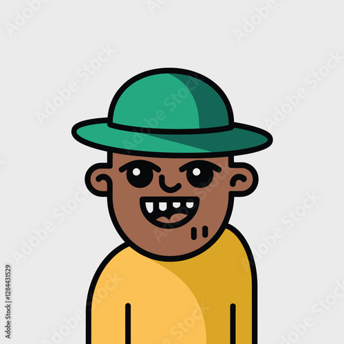 2d vector illustration for cartoon character design for kids and comic book stickers printing and cartoon movie 
