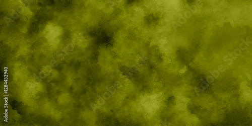 Abstract Green Smoke Texture Background with Dark Cloud Effect