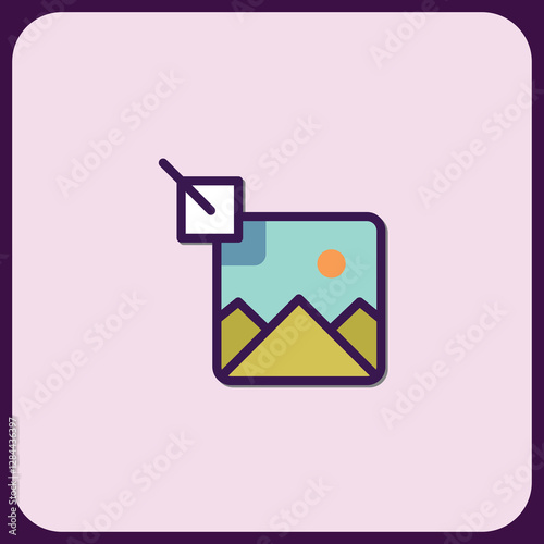Image Editing Tool Icon: Crop and Enhance Your Pictures