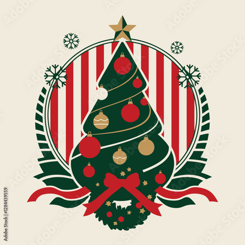 2d vector illustration colorful icon for Christmas items and decoration with gifts accessories