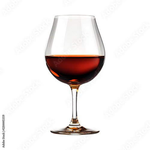 Port Wine Caramel Glass Isolated on Transparent Background