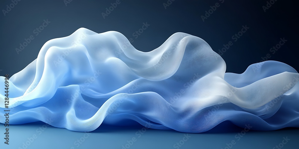 Obraz premium Abstract Blue Fabric Drape (11)