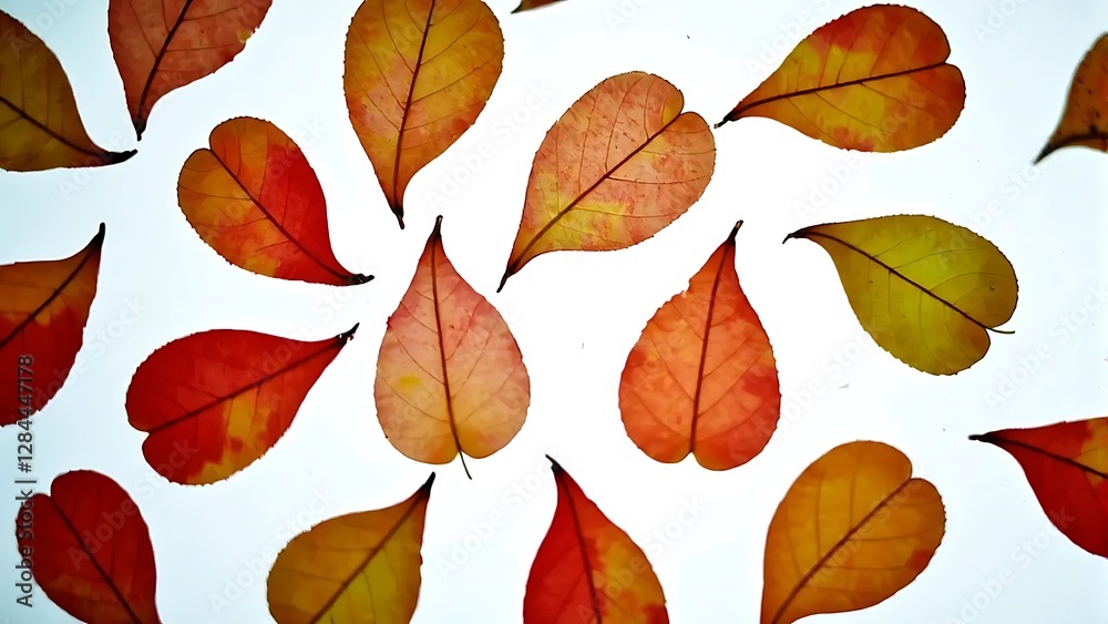 Obraz premium Autumn Leaves: Red, Orange, and Yellow Foliage