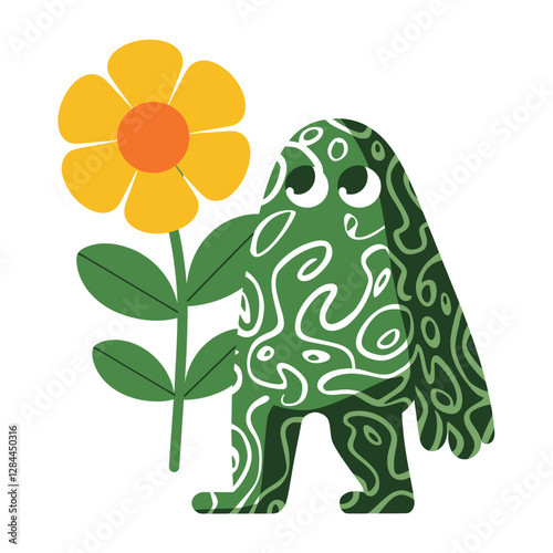 2d vector illustration for cartoon character design for kids and comic book stickers printing and cartoon movie 
