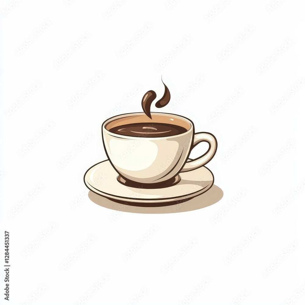 Design of cup of coffee icon logo illustration isolated on white background Design of cup of coffee icon logo illustration isolated on white background