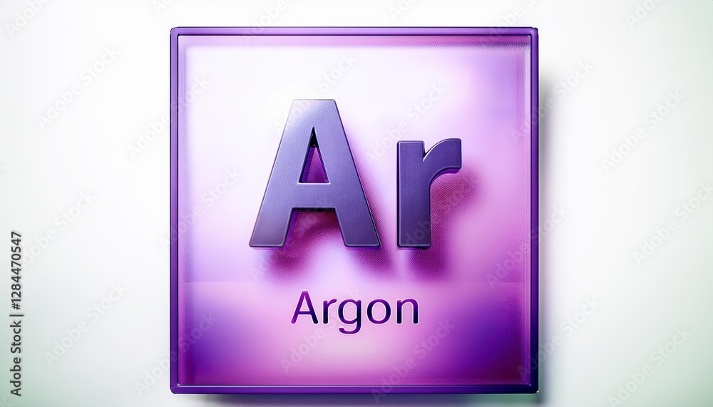 Ar - Argon, Periodic table element Ar - Argon, Periodic table element