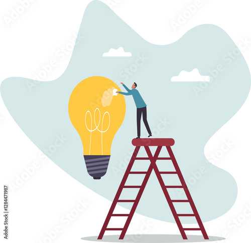 Polishing idea or finalize to be perfect and best quality result, attention to details,business concept.flat character.