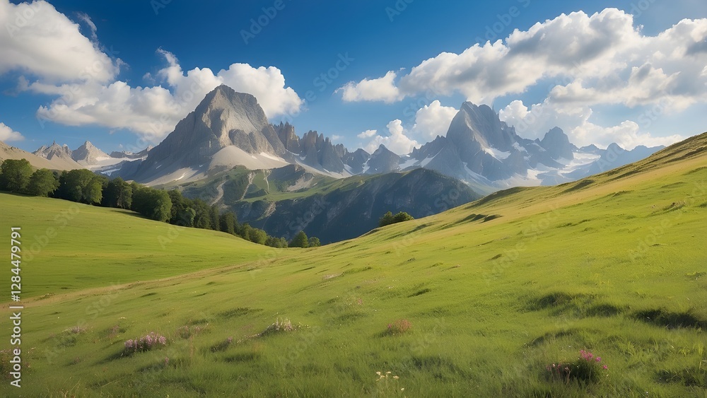 Fototapeta premium mountains' alpine pasture