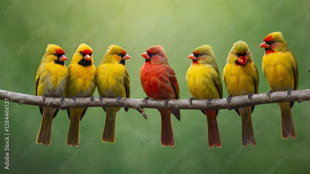 Fototapeta premium parrots on a branch