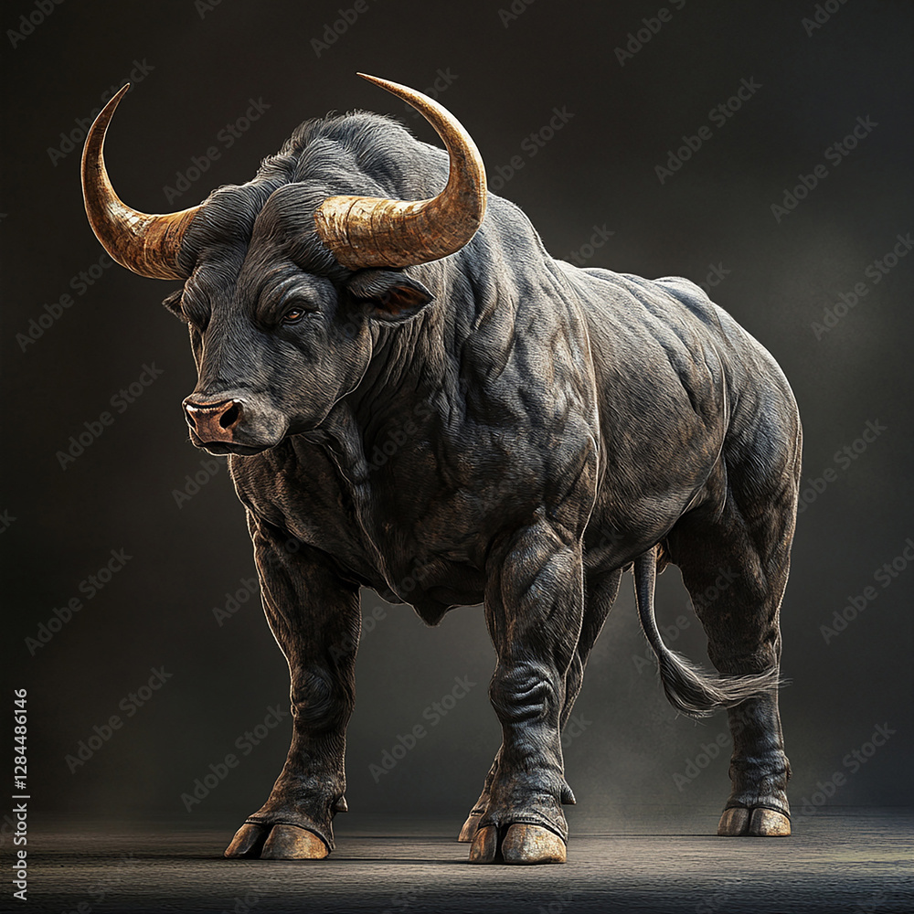 Fototapeta premium Majestic Dark Bull