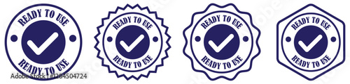Ready to use icon set on white background. Set of approval seal badges. Ready to use vector stamp icon set for product packaging and design element, black and white illustration