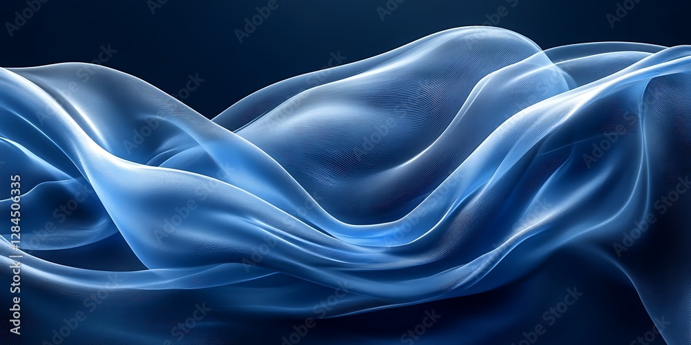 Obraz premium Abstract Blue Fabric Drape (14)