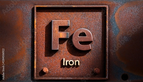 Naklejka Fl - Iron, Periodic table element