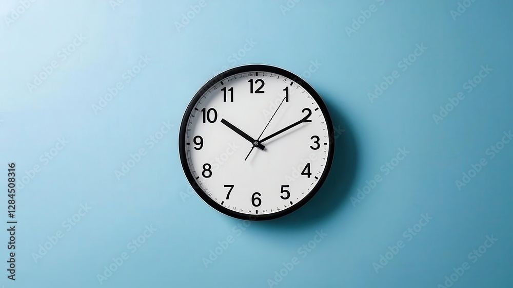 custom made wallpaper toronto digitalSimple Black and White Wall Clock Showing 255 on a Light Blue Background