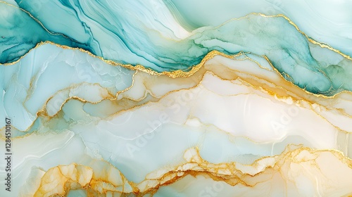 Wallpaper Mural Abstract gold metallic streaks on luxury marble texture with sand land effect Torontodigital.ca