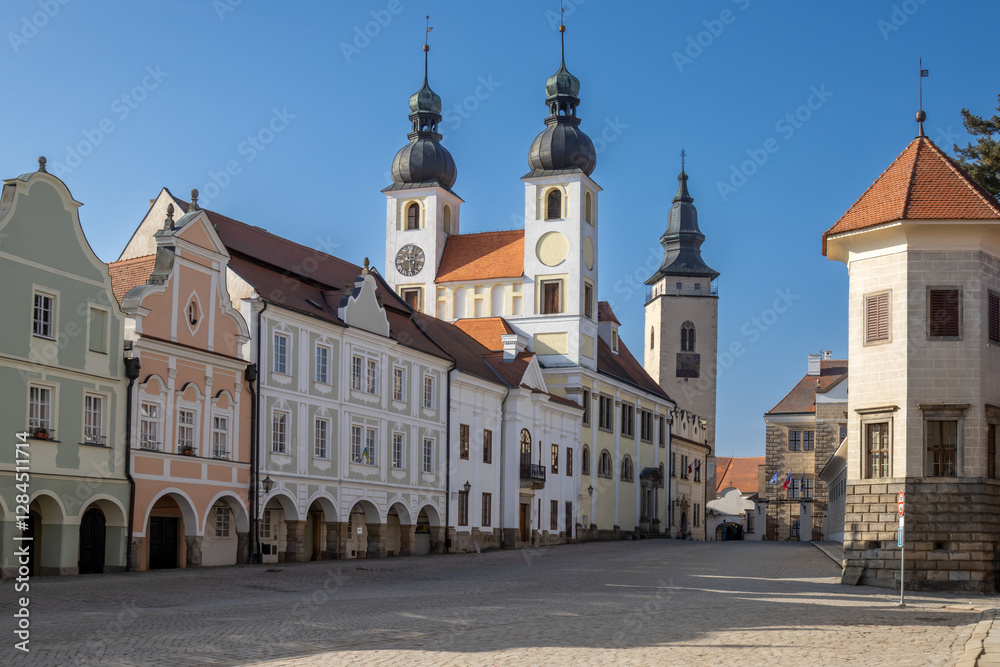Fototapeta premium Historical centre of the town Telc, Czech republic