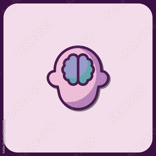 Brain Power Icon: Mind, Intelligence, Cognition Symbol