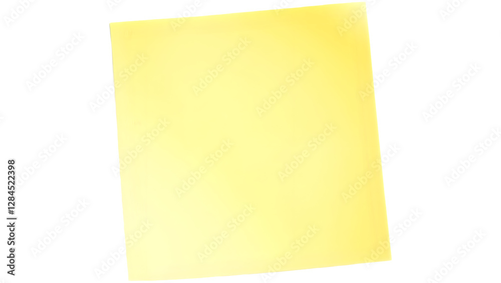 A bright yellow sticky note with a square shape, suitable for jotting down messages or reminders. A bright yellow sticky note with a square shape, suitable for jotting down messages or reminders.