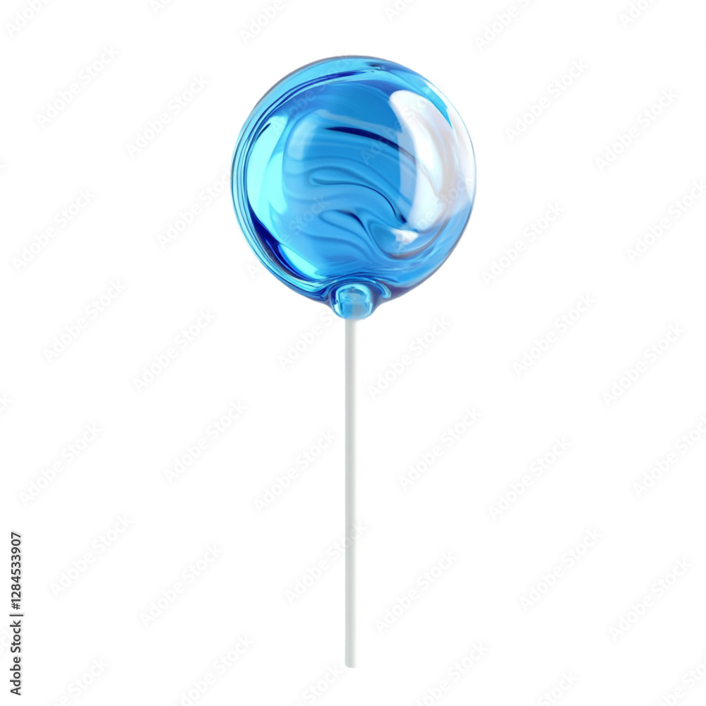 A vibrant blue swirl lollipop a sweet treat delightful candy A vibrant blue swirl lollipop a sweet treat delightful candy