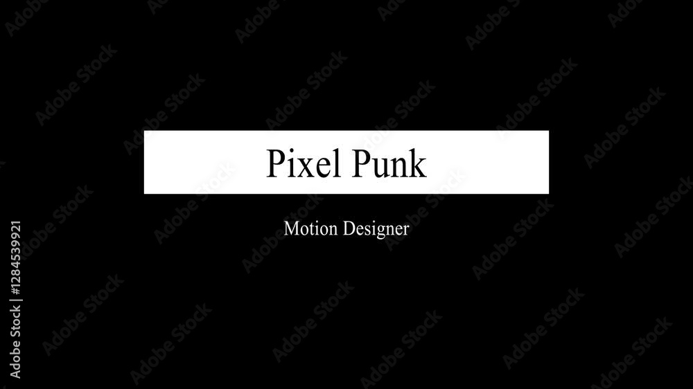 Minimal Title Animation | Pixel Punk