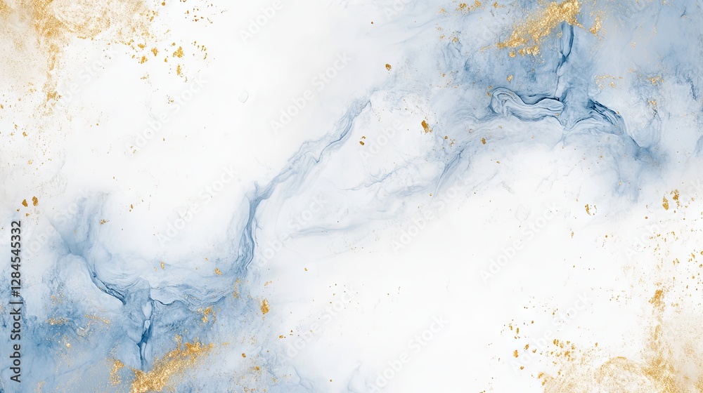 Obraz premium Premium blue marble background with gold metallic streaks