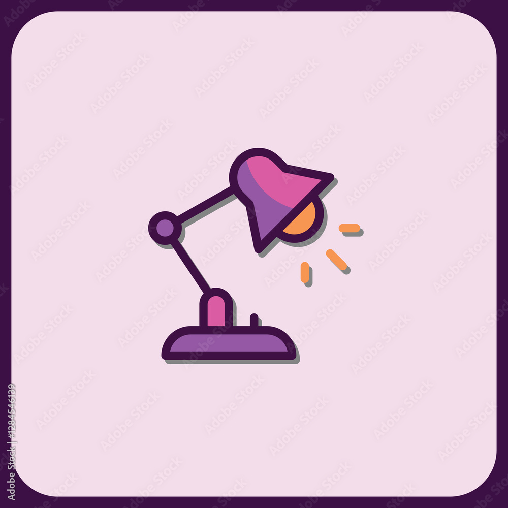 Stylish Desk Lamp Icon Design Element Stylish Desk Lamp Icon Design Element