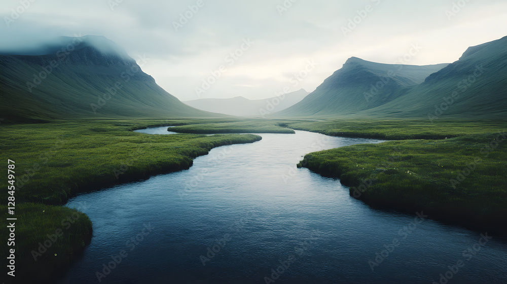 Fototapeta premium Icelandic Landscape with River
