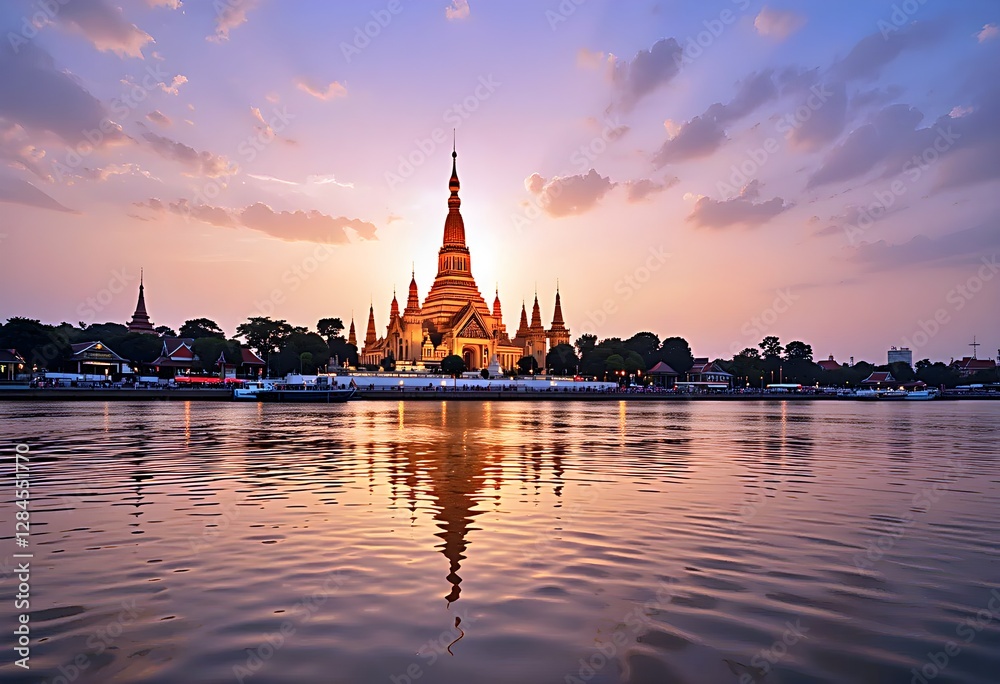 Fototapeta premium Bangkok: Wat Arun Temple at Dawn