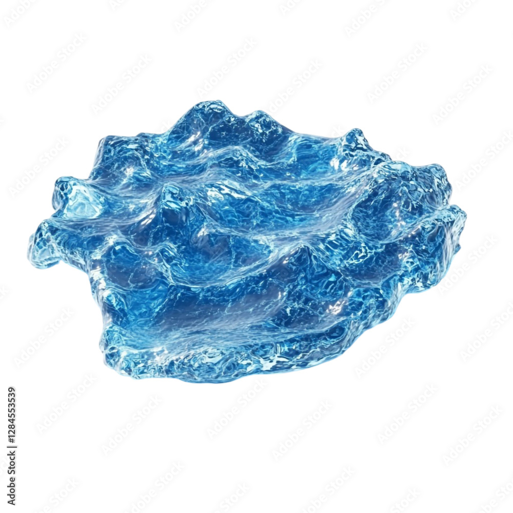 Fototapeta premium Abstract Blue Water Waves Dynamic Flowing Energy