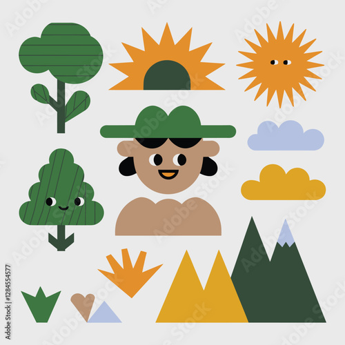 2d vector illustration for cartoon character design for kids and comic book stickers printing and cartoon movie 
