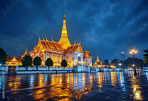 Bangkok: Golden Grand Palace at Night