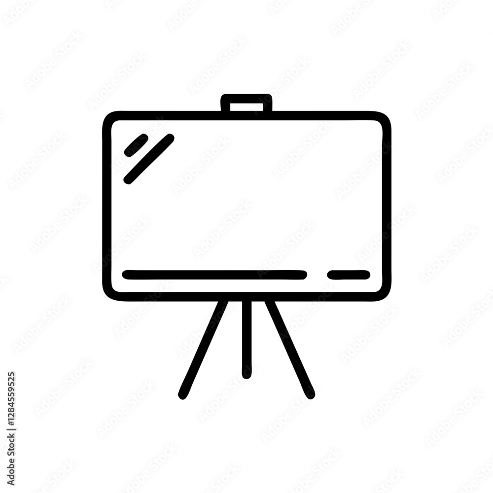 Blackboard and Whiteboard Icon Set Vector Art Illustration for Education and Presentation Blackboard and Whiteboard Icon Set Vector Art Illustration for Education and Presentation