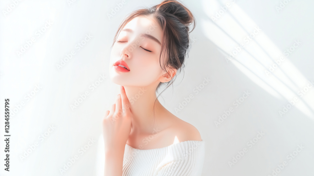 Japanese Beauty in Soft Light with Dreamy Expression Japanese Beauty in Soft Light with Dreamy Expression