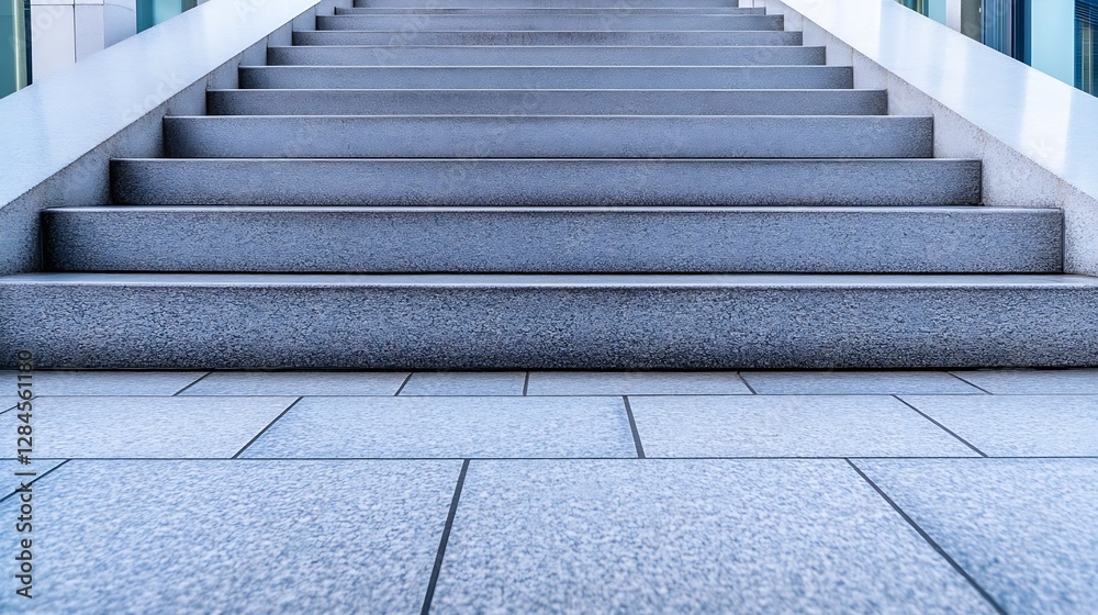 Modern architectural stairs leading up showcasing a sleek and minimalistic design : Generative AI Modern architectural stairs leading up showcasing a sleek and minimalistic design : Generative AI