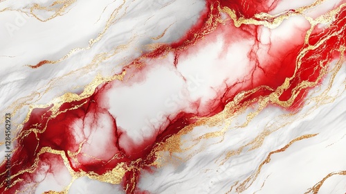 Wallpaper Mural Modern Luxury Red Marble Art with Stained Surface and Ink Effect Torontodigital.ca