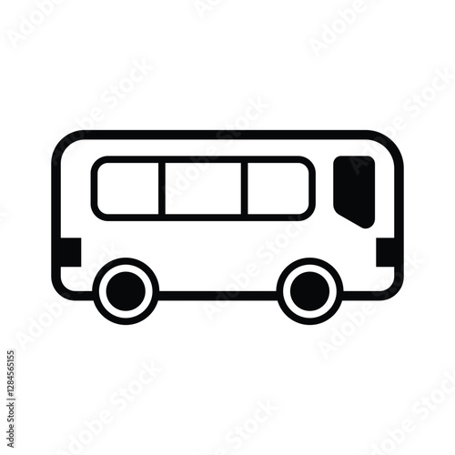 bus line art icon