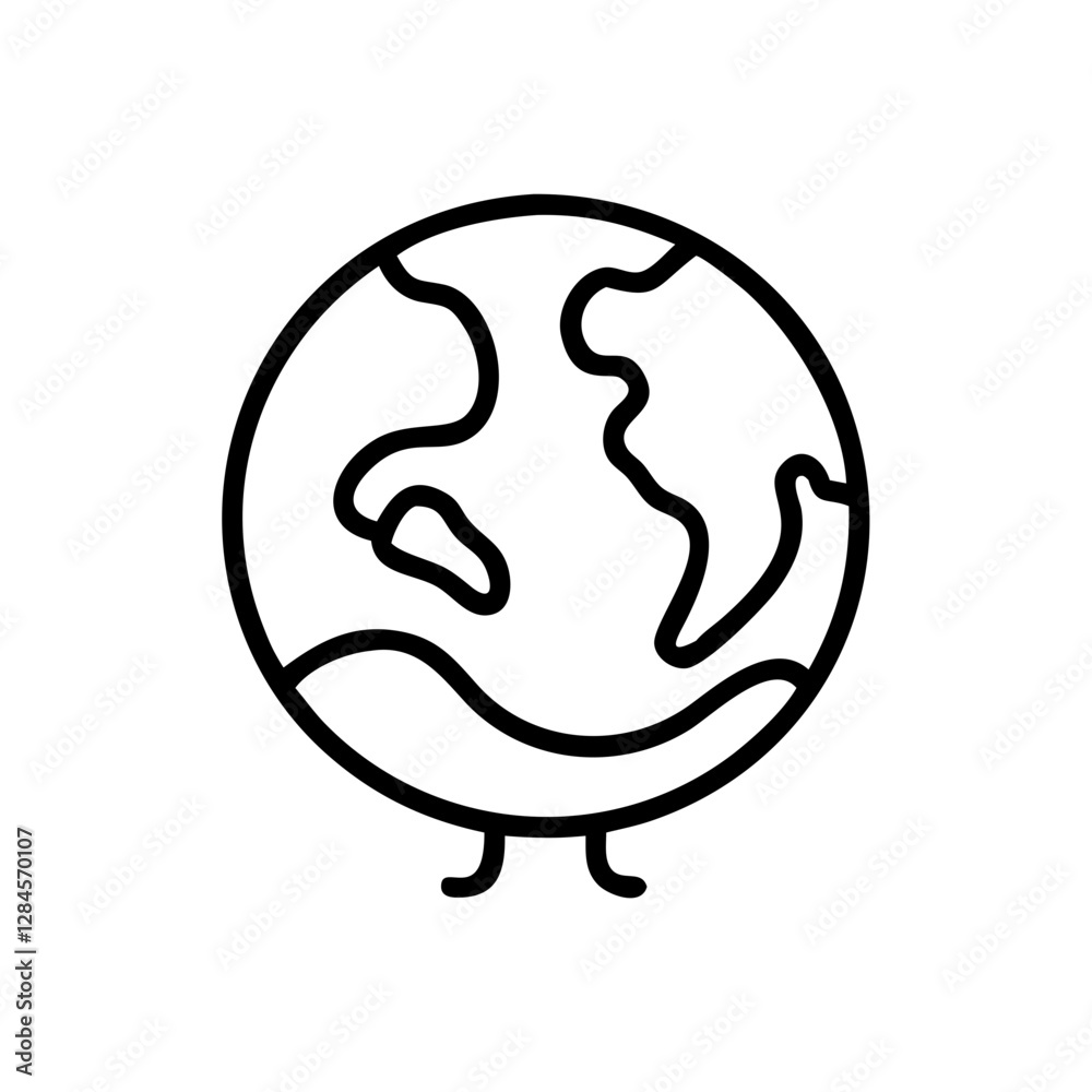 Globe Geography Global Learning Icon Vector Art Illustration for Education and Travel Globe Geography Global Learning Icon Vector Art Illustration for Education and Travel